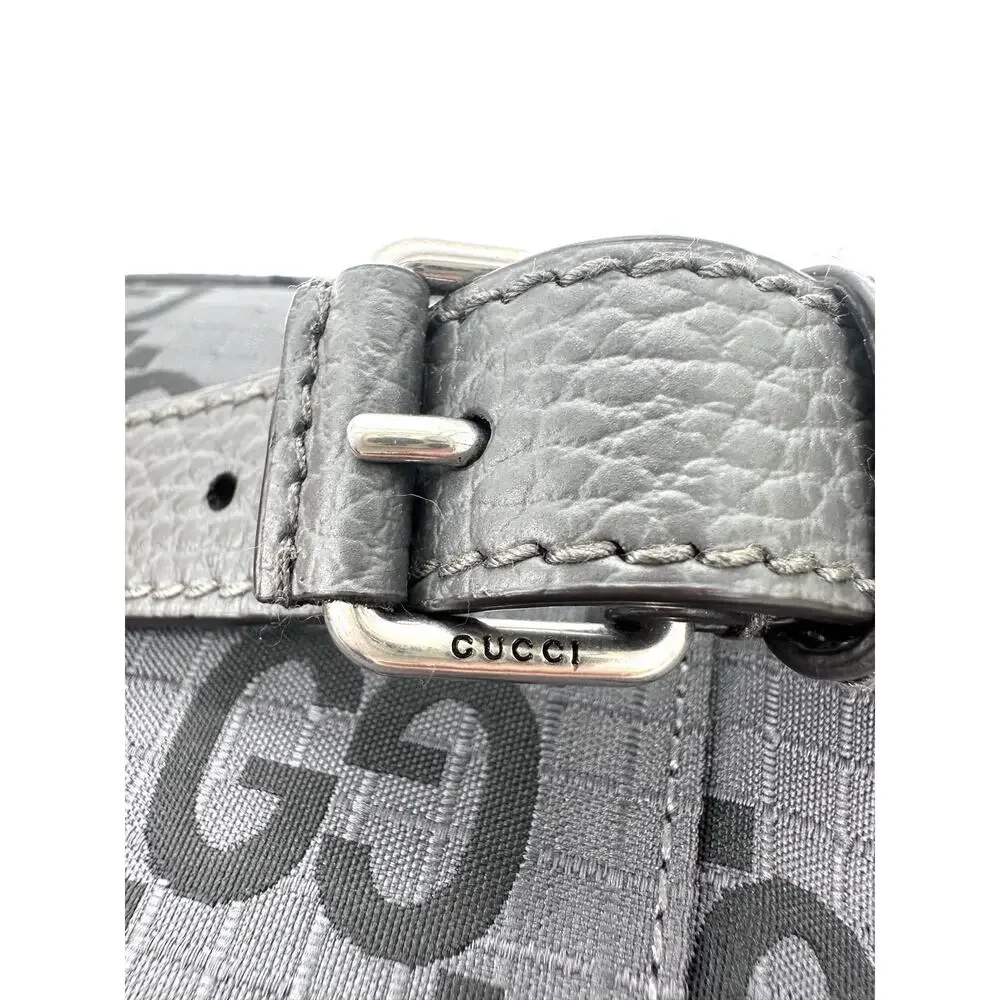 NIB Gucci GG Monogram Gray Canvas Nylon Ripstop Belt Bag Fanny Pack 80cm $1,300